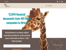 Tablet Screenshot of africanfinancials.com